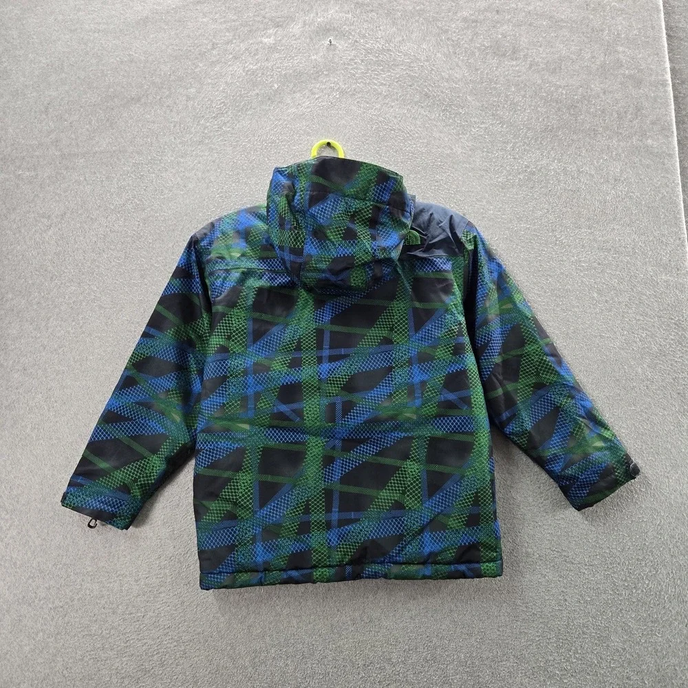 The North Face Boys Jacket M (10/12) Blue‎ Embroidered Geometric Heatseeker